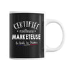 Mug Femme Marketeuse Meilleure de France | Tasse Noire métier - Planetee