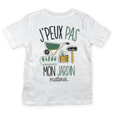 T-shirt Enfant J'peux pas mon jardin m'attend blanc - Planetee