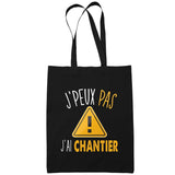 Sac Tote Bag Chantier Je peux pas Noir - Planetee