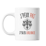 Mug Signe balance j'peux pas Blanc - Planetee