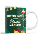 Tasse Noël Maçon homme Vert - Planetee