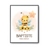 Affiche Baptiste bébé d'amour abeille - Planetee