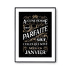 Affiche Janvier Femme Parfaite - Planetee