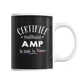 Mug Femme AMP Meilleure de France | Tasse Noire métier - Planetee