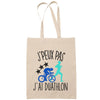 Sac Tote Bag J'peux pas Duathlon beige - Planetee