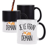 Mug Magique Corgi Je le ferai demain - Planetee