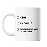 Mug Couple En couple avec Célébrité - Justin Bieber - Planetee