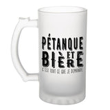 Chope de bière Pétanque et bière - Planetee