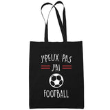 Sac Tote Bag Football Je peux pas Noir - Planetee