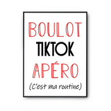 Affiche Tiktok C'est ma Routine - Planetee
