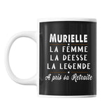 Mug prénom Murielle cadeau départ retraite - Planetee