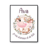 Affiche Ava Amour et Biberon de Lait Vache - Planetee