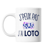 Mug Loto j'peux pas Blanc - Planetee