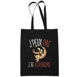 Sac Tote Bag Astronomie Je peux pas Noir - Planetee
