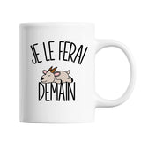 Mug Chèvre Je le ferai demain - Planetee