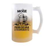 Chope de bière Moïse Prénom Pilier de Bar - Planetee
