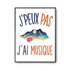 Affiche Musique j'peux pas Blanc Premium - Planetee