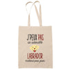 Sac Tote Bag labrador j'peux pas beige - Planetee