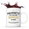 Mug blanc Propriété de la Meilleure Skippeuse - Planetee