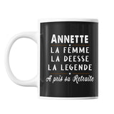 Mug prénom Annette cadeau départ retraite - Planetee