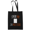 Sac Tote Bag Mots Fléchés Je peux pas Noir - Planetee