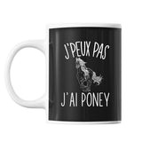 Mug Poney j'peux pas Noir - Planetee