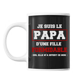 Mug Papa Fille Formidable Noir - Planetee