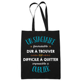 Tote Bag Formidable Stagiaire Cadeau Travail Noir - Planetee