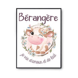 Affiche Bérangère Amour et Biberon de Lait Vache - Planetee