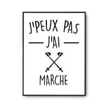 Affiche marche j'peux pas Blanc Premium - Planetee