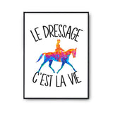 Affiche Dressage c'est la vie Chevaux - Planetee