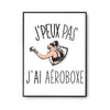 Affiche Aéroboxe j'peux pas Blanc Premium - Planetee