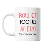 Mug Foot US C'est ma Routine Blanc - Planetee
