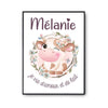 Affiche Mélanie Amour et Biberon de Lait Vache - Planetee