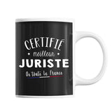Mug Homme Juriste Meilleur de France | Tasse Noire métier - Planetee