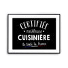 Affiche Cuisinière Femme Métier Meilleure de France - Planetee