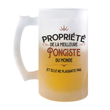 Chope de Bière Propriété de la Meilleure Pongiste - Planetee