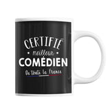 Mug Homme Comédien Meilleur de France | Tasse Noire métier - Planetee