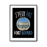 Affiche Fort boyard j'peux pas Noir - Planetee