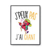 Affiche Chant j'peux pas Blanc Premium - Planetee