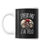 Mug Cyclisme vélo j'peux pas Noir - Planetee