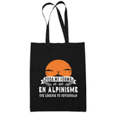 Sac Tote Bag Alpinisme Légende tu deviendras Noir - Planetee