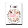 Affiche Nour Amour et Biberon de Lait Vache - Planetee