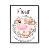 Affiche Nour Amour et Biberon de Lait Vache - Planetee