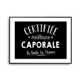 Affiche Caporale Femme Métier Meilleure de France - Planetee