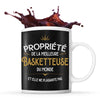 Mug noir Propriété de la Meilleure Basketteuse - Planetee