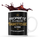 Mug noir Propriété de la Meilleure Basketteuse - Planetee