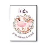 Affiche Inès Amour et Biberon de Lait Vache - Planetee