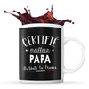 Mug noir Certifié Papa - Planetee