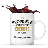 Mug blanc Propriété de la Meilleure Ébéniste - Planetee